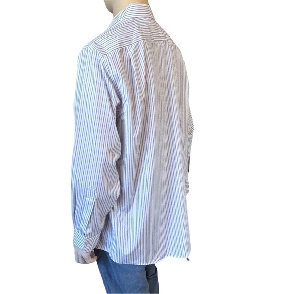 Josh A Bank Executive Collection Dress Shirt 100% Cotton Two Tone Stripe NWOT XL - Picture 6 of 13